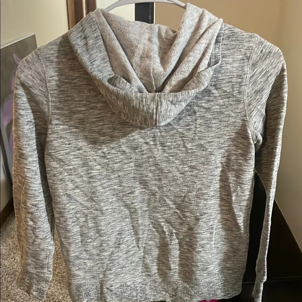 Justice Heather Gray Sequin Kids Zipup Hoodie